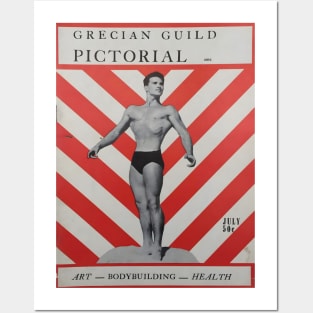 Grecian Guild Pictorial - Vintage Physique Muscle Male Model Magazine Cover Posters and Art